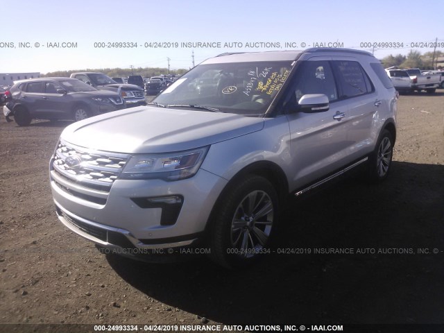 1FM5K7F8XJGA57347 - 2018 FORD EXPLORER LIMITED SILVER photo 2