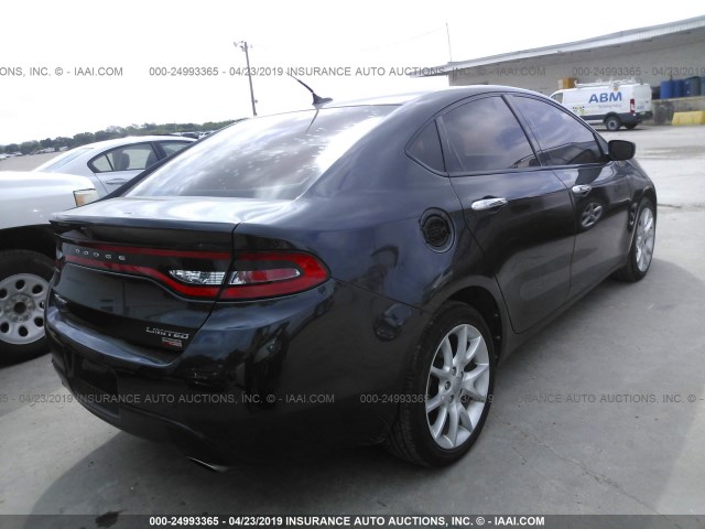 1C3CDFCH5DD711735 - 2013 DODGE DART LIMITED/R/T GRAY photo 4