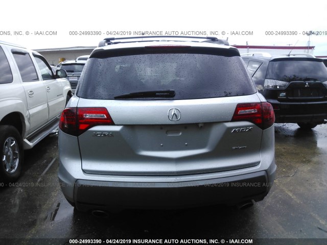 2HNYD28659H505191 - 2009 ACURA MDX TECHNOLOGY SILVER photo 6