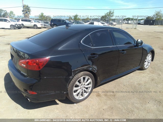 JTHBK262485077622 - 2008 LEXUS IS 250 BLACK photo 4