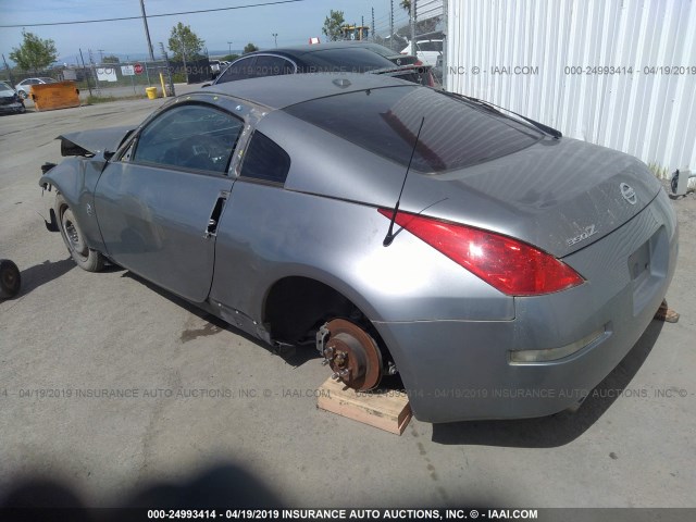 JN1AZ34D06M305690 - 2006 NISSAN 350Z COUPE GRAY photo 3