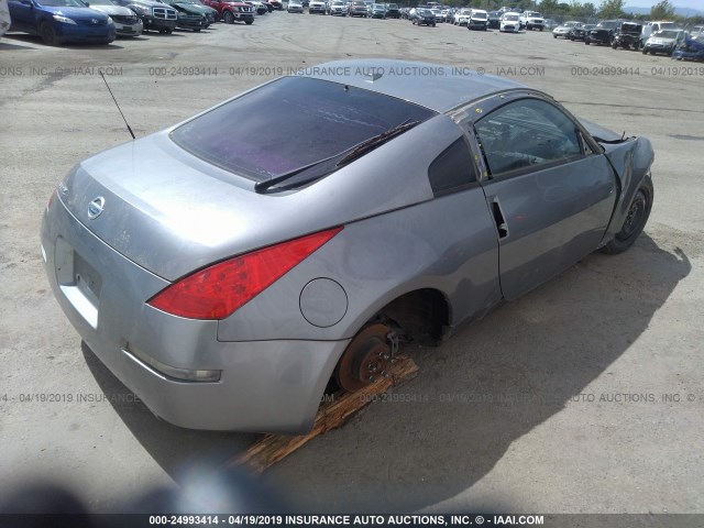 JN1AZ34D06M305690 - 2006 NISSAN 350Z COUPE GRAY photo 4