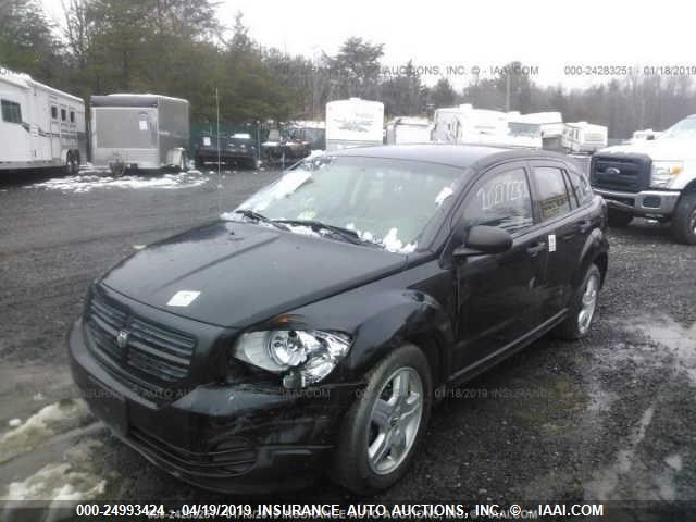 1B3HB28C78D691007 - 2008 DODGE CALIBER BLACK photo 2