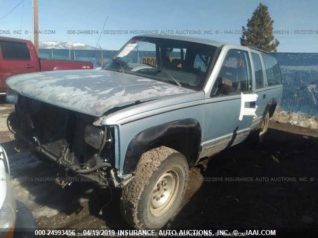 1GKGK26K0NJ727898 - 1992 GMC SUBURBAN K2500 BLUE photo 2