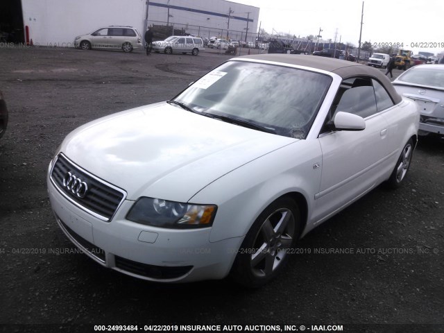 WAUAC48H14K003851 - 2004 AUDI A4 1.8 CABRIOLET WHITE photo 2