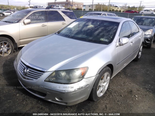 JH4KB16555C001726 - 2005 ACURA RL SILVER photo 2