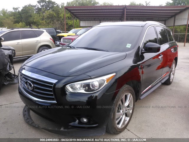 5N1AL0MN1DC346107 - 2013 INFINITI JX35 BLACK photo 2