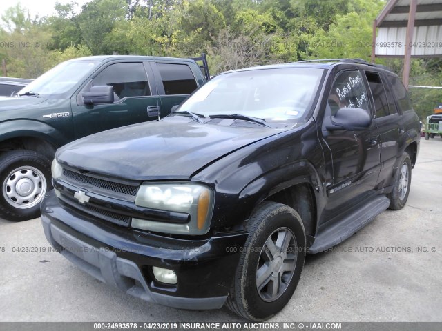 1GNDS13S042362183 - 2004 CHEVROLET TRAILBLAZER LS/LT BLACK photo 2