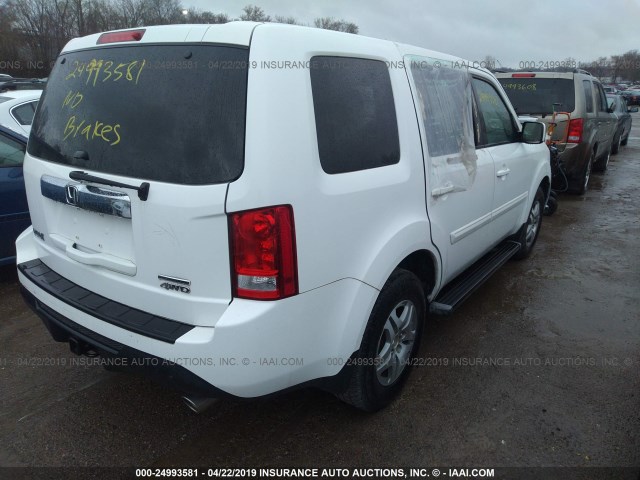 5FNYF4H38FB059217 - 2015 HONDA PILOT SE WHITE photo 4