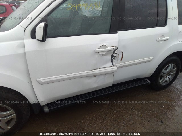 5FNYF4H38FB059217 - 2015 HONDA PILOT SE WHITE photo 6