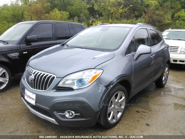 KL4CJCSB3DB195476 - 2013 BUICK ENCORE GRAY photo 2