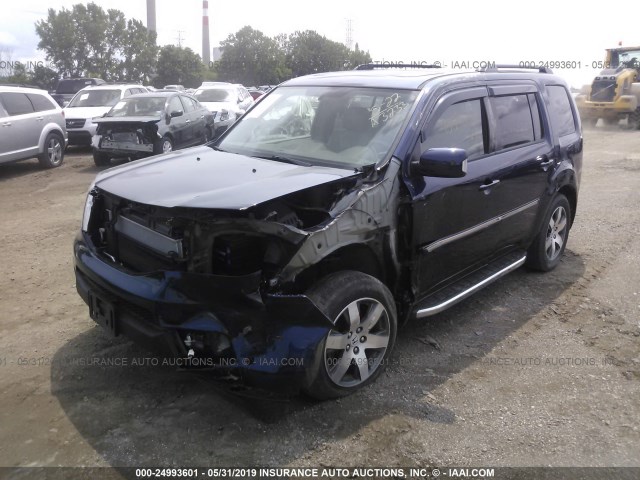 5FNYF4H96DB040294 - 2013 HONDA PILOT BLUE photo 2