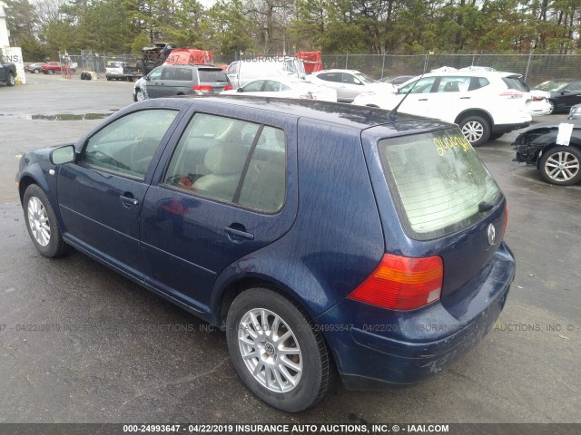 9BWGL61J754003614 - 2005 VOLKSWAGEN GOLF GLS BLUE photo 3