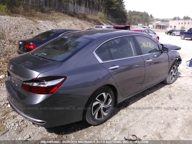 1HGCR2F34HA145081 - 2017 HONDA ACCORD LX GRAY photo 4