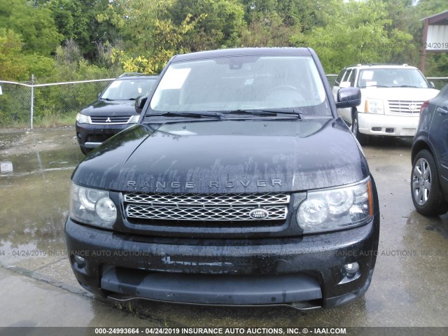 SALSK2D4XCA721980 - 2012 LAND ROVER RANGE ROVER SPORT LUX BLACK photo 6