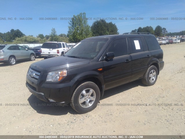 5FNYF28596B023932 - 2006 HONDA PILOT EX BLACK photo 2