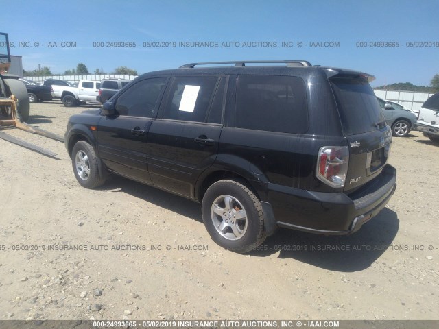 5FNYF28596B023932 - 2006 HONDA PILOT EX BLACK photo 3