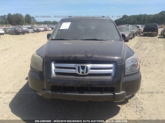 5FNYF28596B023932 - 2006 HONDA PILOT EX BLACK photo 6