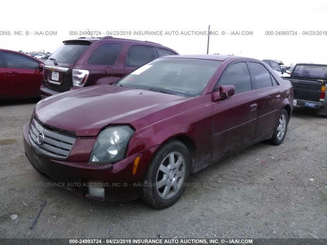 1G6DP567150214598 - 2005 CADILLAC CTS HI FEATURE V6 RED photo 2