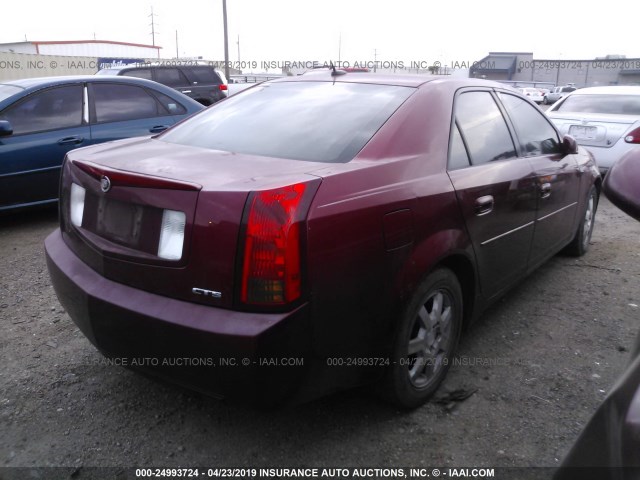 1G6DP567150214598 - 2005 CADILLAC CTS HI FEATURE V6 RED photo 4