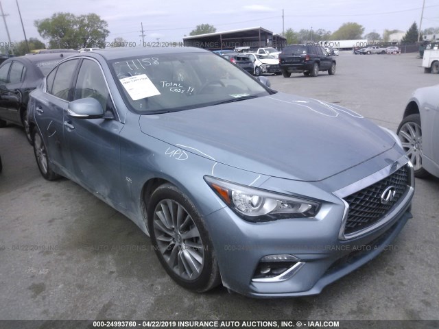 JN1EV7AR5KM550838 - 2019 INFINITI Q50 LUXE/SPORT Light Blue photo 1