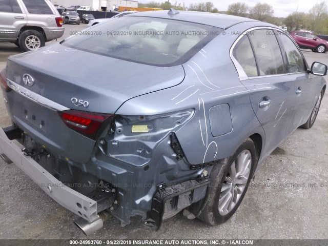 JN1EV7AR5KM550838 - 2019 INFINITI Q50 LUXE/SPORT Light Blue photo 4