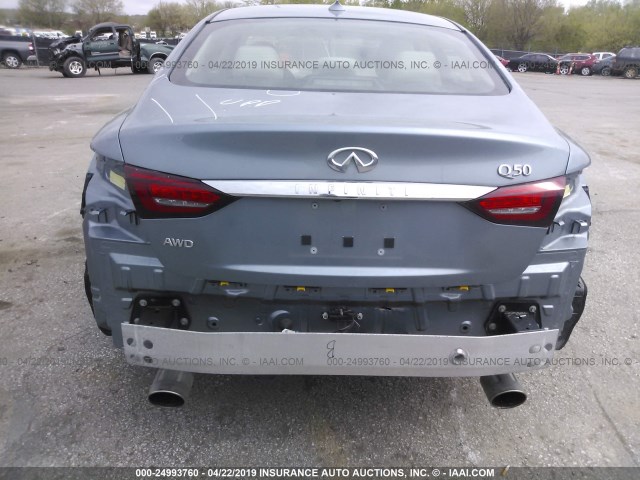 JN1EV7AR5KM550838 - 2019 INFINITI Q50 LUXE/SPORT Light Blue photo 6