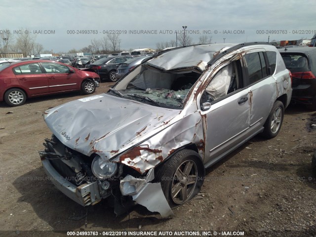 1J8FT47W98D775641 - 2008 JEEP COMPASS SPORT SILVER photo 2