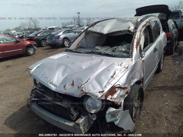 1J8FT47W98D775641 - 2008 JEEP COMPASS SPORT SILVER photo 6