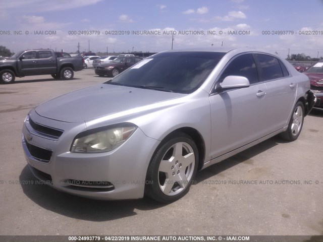 1G1ZJ57759F204414 - 2009 CHEVROLET MALIBU 2LT SILVER photo 2