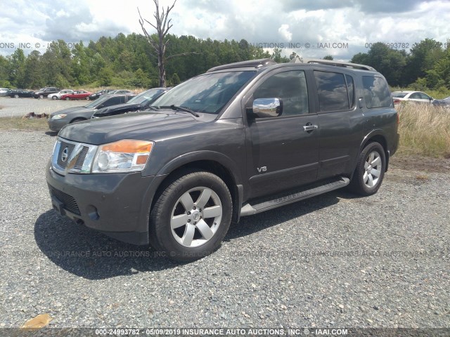 5N1AA08C28N629415 - 2008 NISSAN ARMADA SE/LE GRAY photo 2