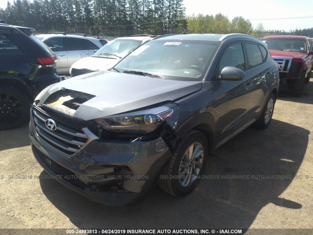 KM8J3CA46JU735781 - 2018 HYUNDAI TUCSON LIMITED/SPORT AND ECO/SE GRAY photo 2