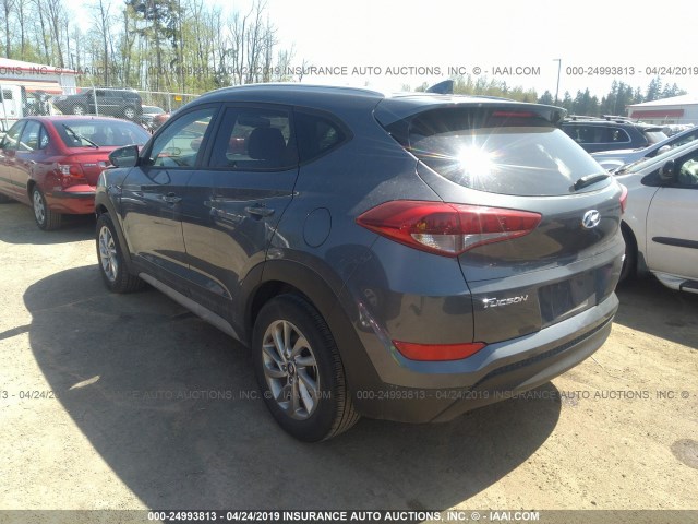 KM8J3CA46JU735781 - 2018 HYUNDAI TUCSON LIMITED/SPORT AND ECO/SE GRAY photo 3