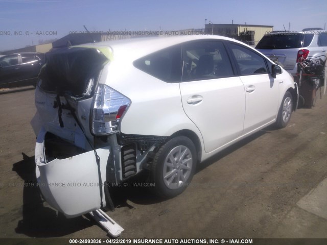 JTDZN3EU3C3054014 - 2012 TOYOTA PRIUS V WHITE photo 4