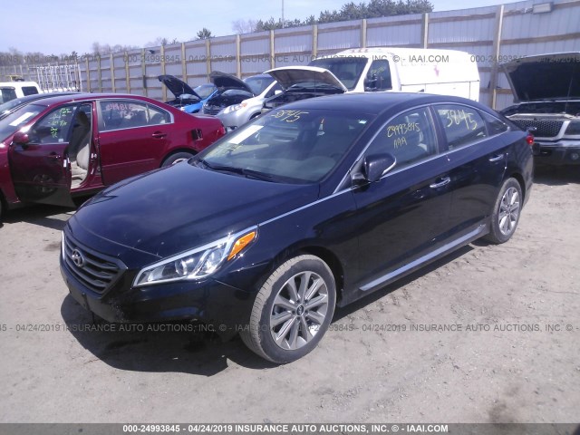 5NPE34AF2HH455759 - 2017 HYUNDAI SONATA SPORT/LIMITED BLACK photo 2