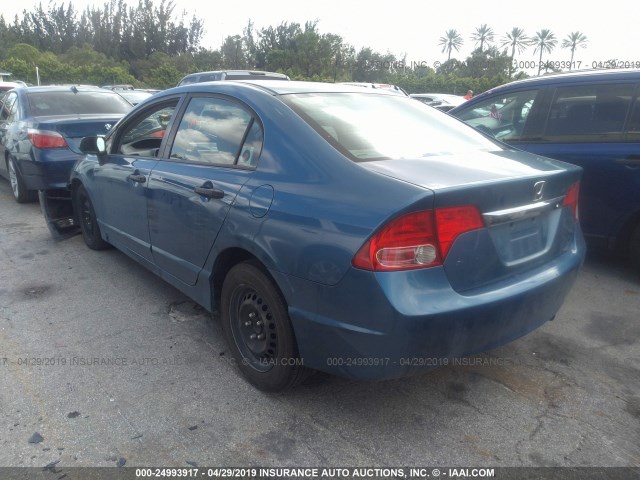 2HGFA1F36AH559209 - 2010 HONDA CIVIC VP BLUE photo 3