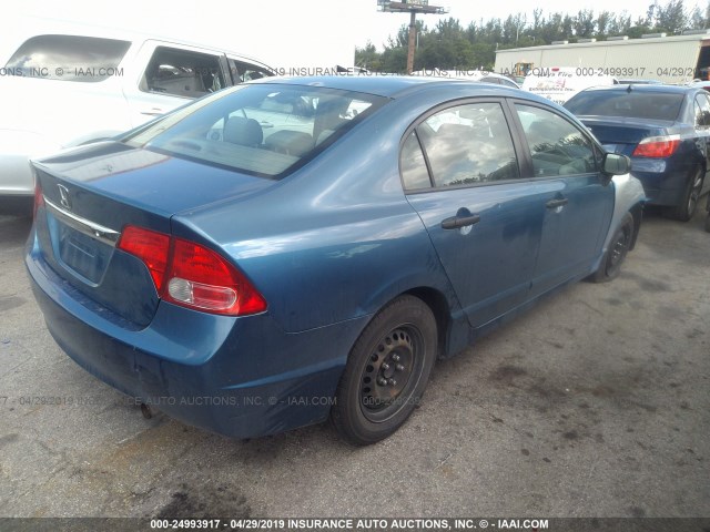 2HGFA1F36AH559209 - 2010 HONDA CIVIC VP BLUE photo 4