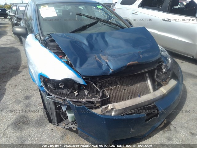 2HGFA1F36AH559209 - 2010 HONDA CIVIC VP BLUE photo 6