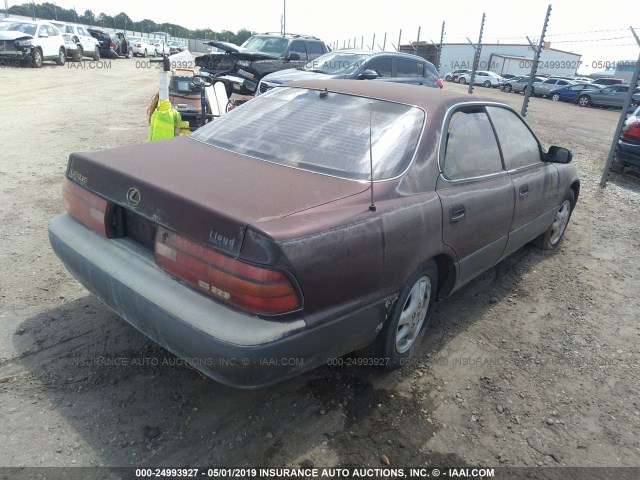 JT8VK13TXP0140349 - 1993 LEXUS ES 300 PURPLE photo 4