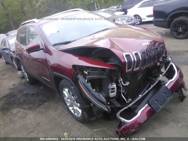 1C4PJMDS6GW211676 - 2016 JEEP CHEROKEE LIMITED RED photo 1