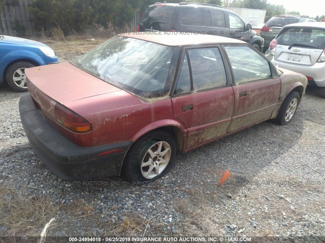 1G8ZF5496NZ246785 - 1992 SATURN SL RED photo 4