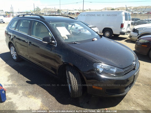 3VWPL7AJ4CM673345 - 2012 VOLKSWAGEN JETTA TDI BLACK photo 1