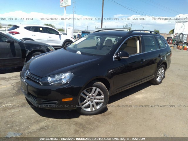 3VWPL7AJ4CM673345 - 2012 VOLKSWAGEN JETTA TDI BLACK photo 2