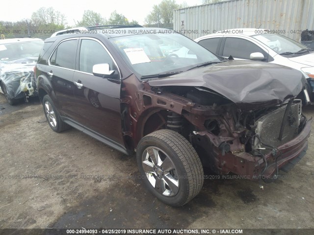 2CNFLGE57B6448546 - 2011 CHEVROLET EQUINOX LTZ MAROON photo 1