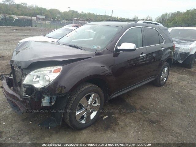 2CNFLGE57B6448546 - 2011 CHEVROLET EQUINOX LTZ MAROON photo 2