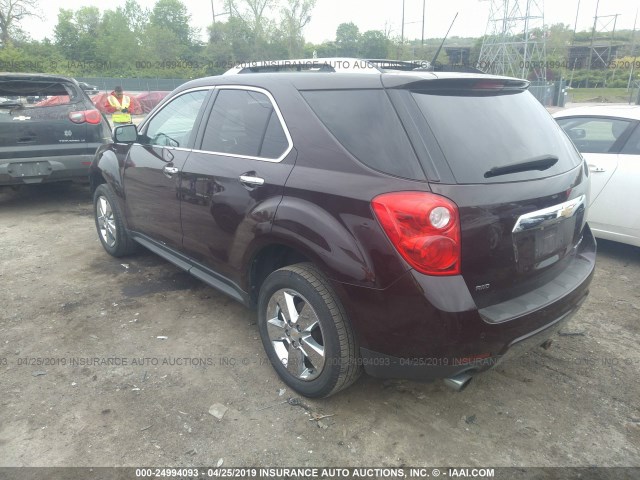 2CNFLGE57B6448546 - 2011 CHEVROLET EQUINOX LTZ MAROON photo 3