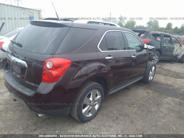 2CNFLGE57B6448546 - 2011 CHEVROLET EQUINOX LTZ MAROON photo 4