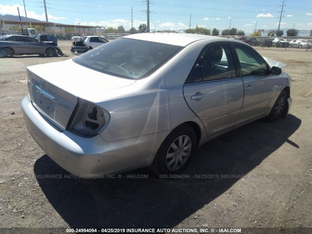 4T1BE32K05U965995 - 2005 TOYOTA CAMRY LE/XLE/SE SILVER photo 4
