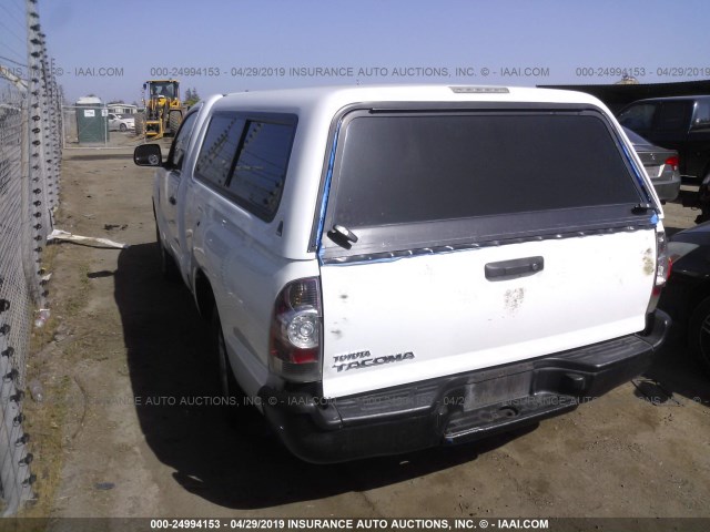 5TENX4CN8AZ710703 - 2010 TOYOTA TACOMA WHITE photo 3