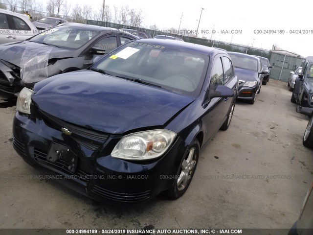 1G1AT58H497166490 - 2009 CHEVROLET COBALT LT BLUE photo 2